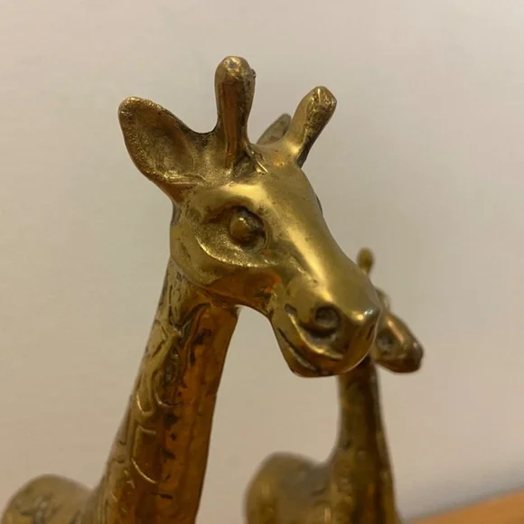 Vintage Brass Giraffes Set of 5 - Picture 2 of 9